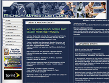 Tablet Screenshot of michiganwrestler.com